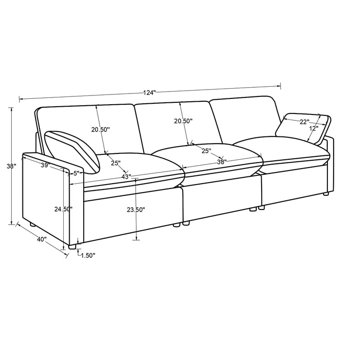 Collins Modular Power Sofa Black