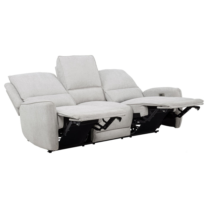 CoasterEveryday Sylmar 3-piece chenille power reclining sofa set in dove grey