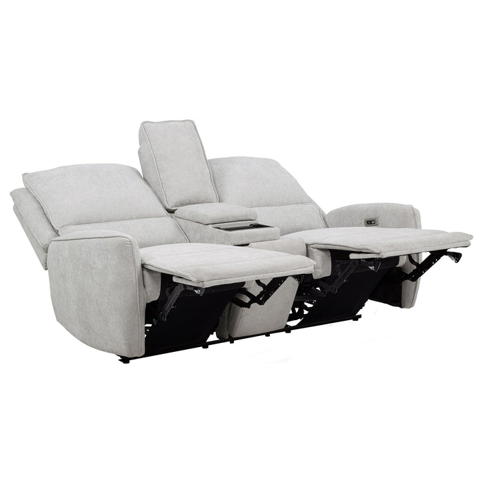 CoasterEveryday Sylmar 3-piece chenille power reclining sofa set in dove grey