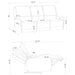 CoasterEveryday Sylmar 3-piece chenille power reclining sofa set in dove grey