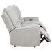 Sylmar CoasterEveryday chenille upholstered power reclining sofa in dove grey