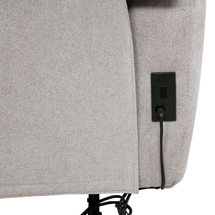 Sylmar Chenille Upholstered Power Reclining Sofa Dove Grey