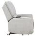 Sylmar chenille upholstered dual power lift recliner in dove grey by CoasterEveryday