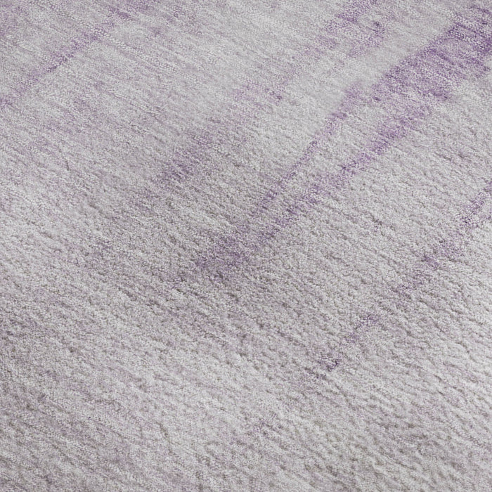 10' X 14' Abstract Washable Area Rug With UV Protection (701527) - Lavender / Purple