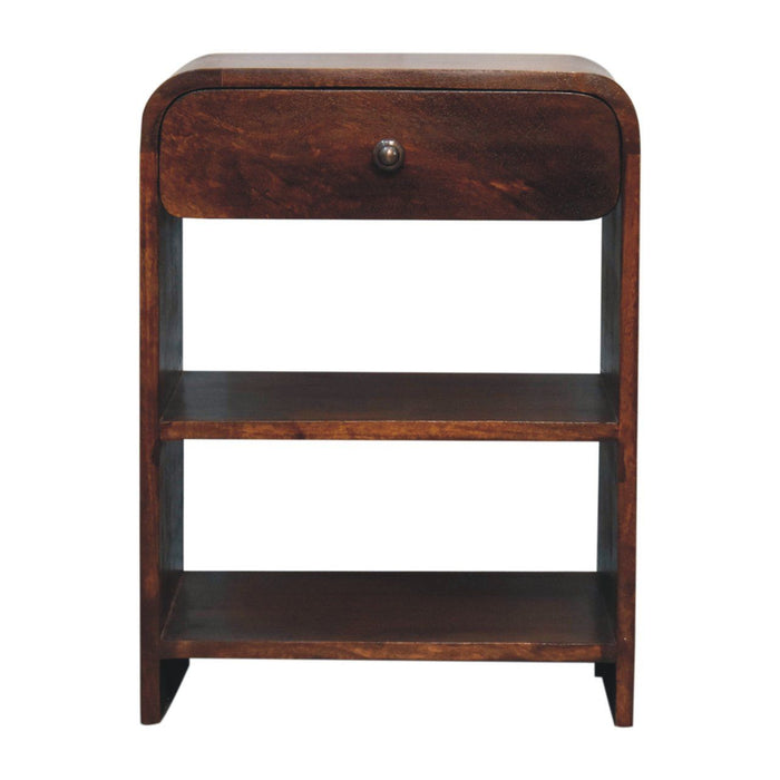 24" Solid Wood One Drawer Nightstand - Chestnut