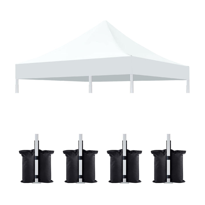Giga canopy replacement top with four W8 bags, compatible with pop-up tents, cover only, frame not included.