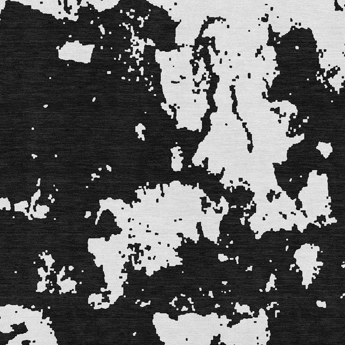 10' X 14' Abstract Washable Area Rug With UV Protection (671276) - Black / White