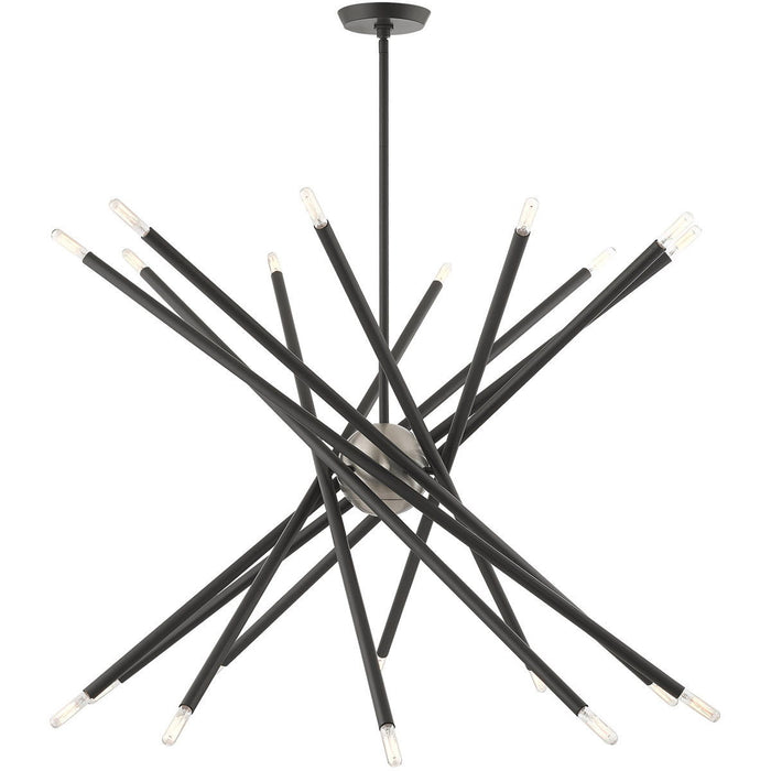 Multi Light Dimmable Chandelier With Shades - Gray