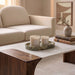 Marble tray by Meridian Furniture featuring a smooth, polished white marble surface with rounded edges.