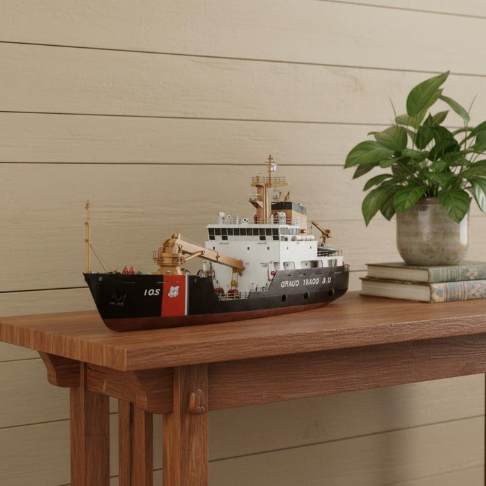 Hand Painted Model Boat (624547) - Black / White