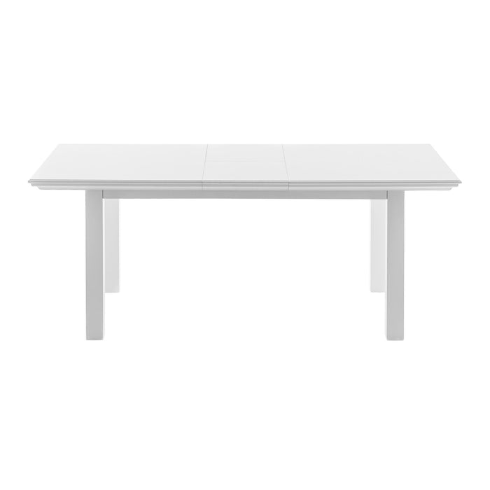79" Solid Wood Butterfly Leaf Extending Dining Table - White