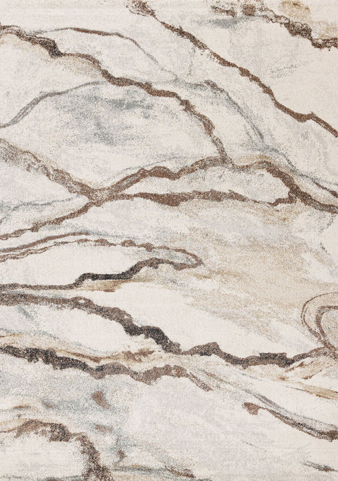 8' X 11' Abstract Area Rug (660043) - White / Gray
