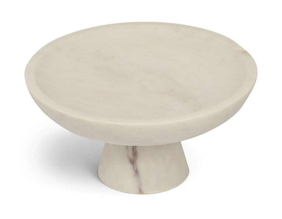 Simpson Genuine Marble Bowl from Meridian Furniture, showcasing a smooth, polished white marble bowl for decorative or functional use.