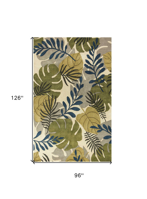8' x 11' Wool Handmade Area Rug - Ivory