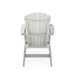 Giga Adirondack arm chair made of durable HDPE poly lumber, ideal for poolside, patio, and garden relaxation.