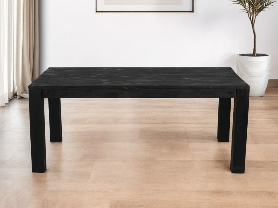 72" Solid Wood Dining Table - Dark Gray