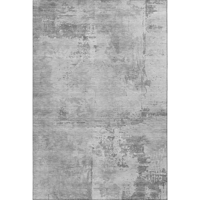 10' X 14' Abstract Washable Area Rug With UV Protection (683195) - Gray / Silver