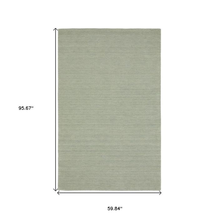 5' X 8' Wool Hand Tufted Area Rug - Silver