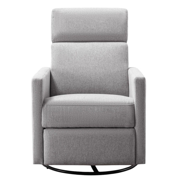 Tufted Gliding Swivel Manual Rocker Recliner - Gray