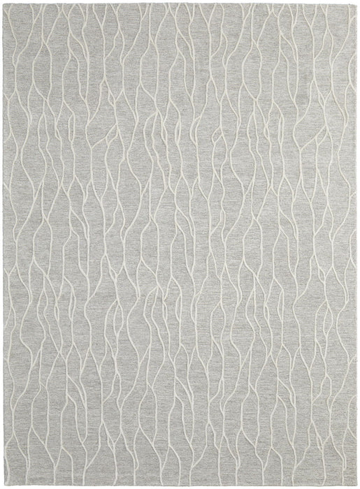 10' x 13' Wool Abstract Tufted Handmade Stain Resistant Area Rug - Taupe And Ivory