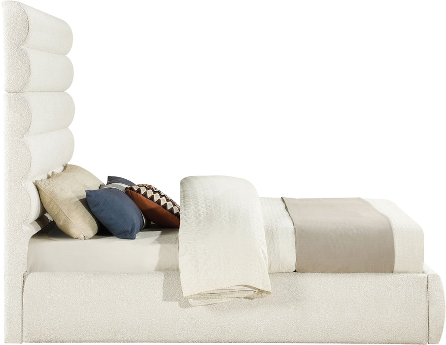 Adam - Boucle Fabric Bed With 70.5" Headboard