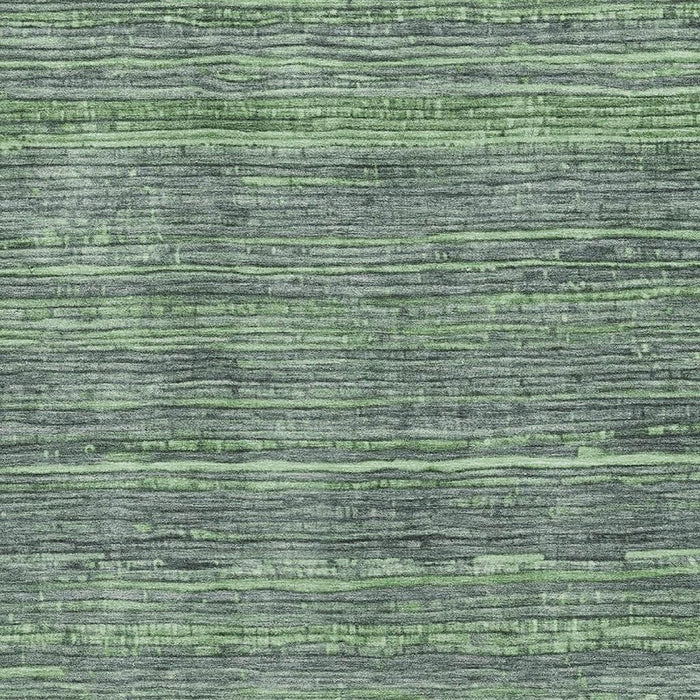 10' X 14' Striped Washable Area Rug With UV Protection (705593) - Green / Gray