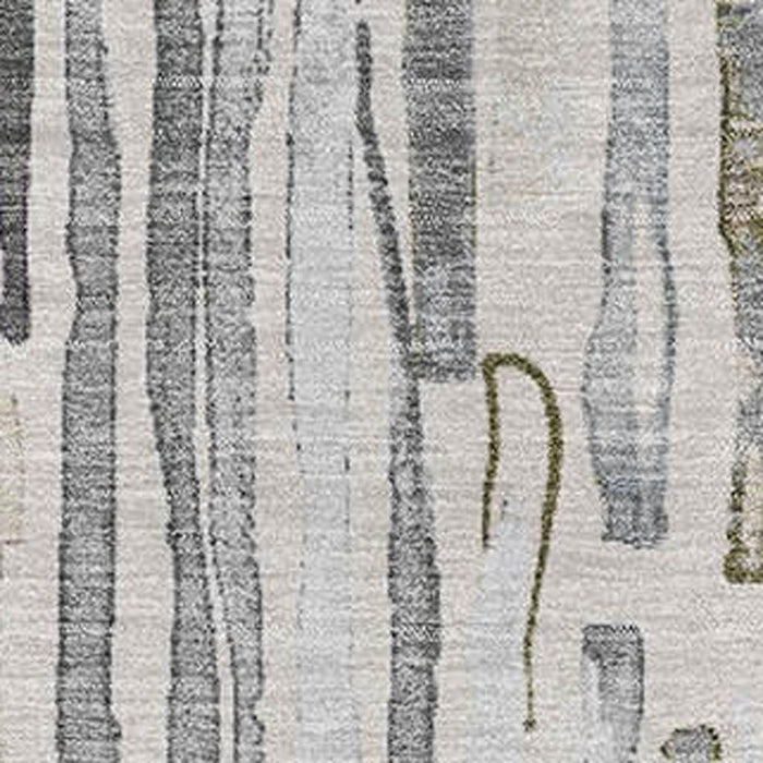 10' X 14' Striped Washable Area Rug With UV Protection (697134) - Beige / Tan / Silver