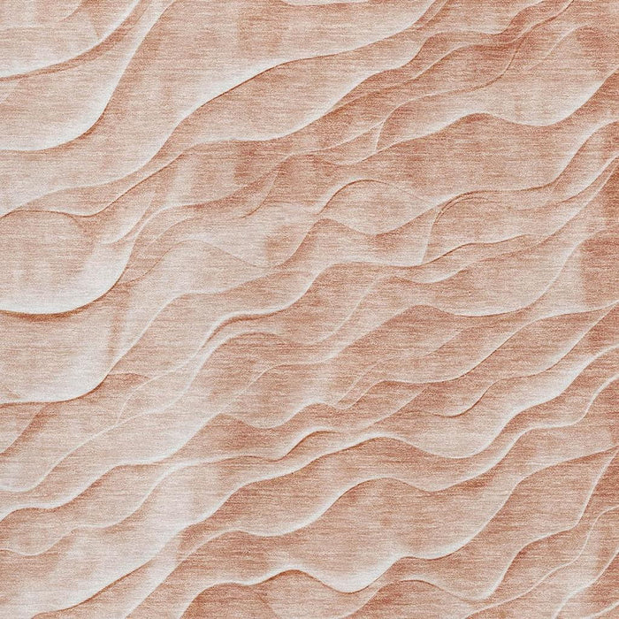 10' X 14' Abstract Washable Area Rug With UV Protection (694779) - Coral / Ivory