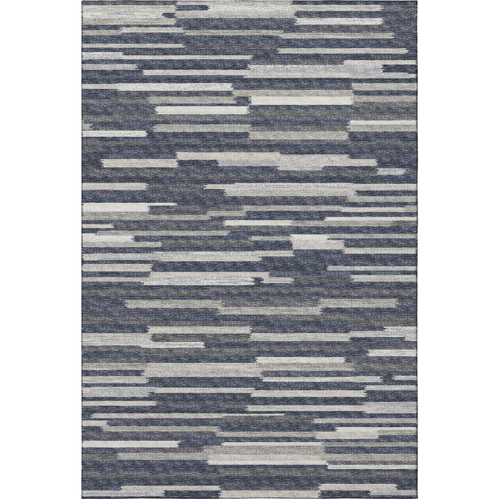 10' X 14' Abstract Washable Area Rug With UV Protection (644940) - Gray / Charcoal / Ivory