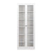 White Giga industrial metal kitchen pantry cabinet with adjustable shelves, display style, sturdy construction, modern design