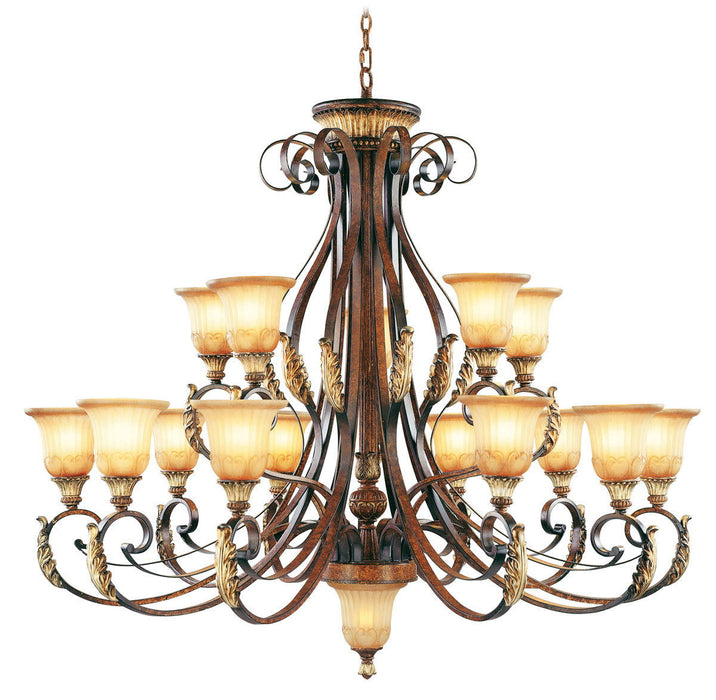 47" Multi Light Dimmable Chandelier With Shades - Bronze