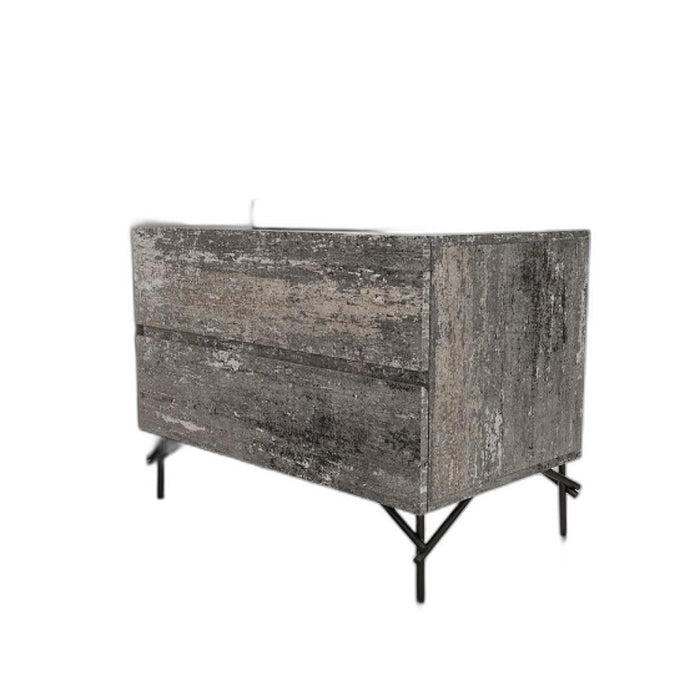 Two Drawer Nightstand - Distressed Gray