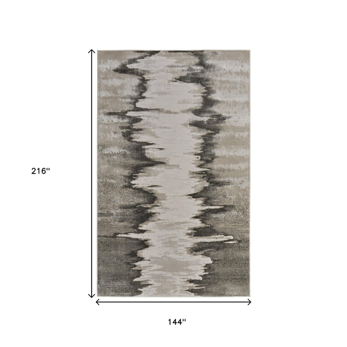 12' X 18' Abstract Area Rug - Gray