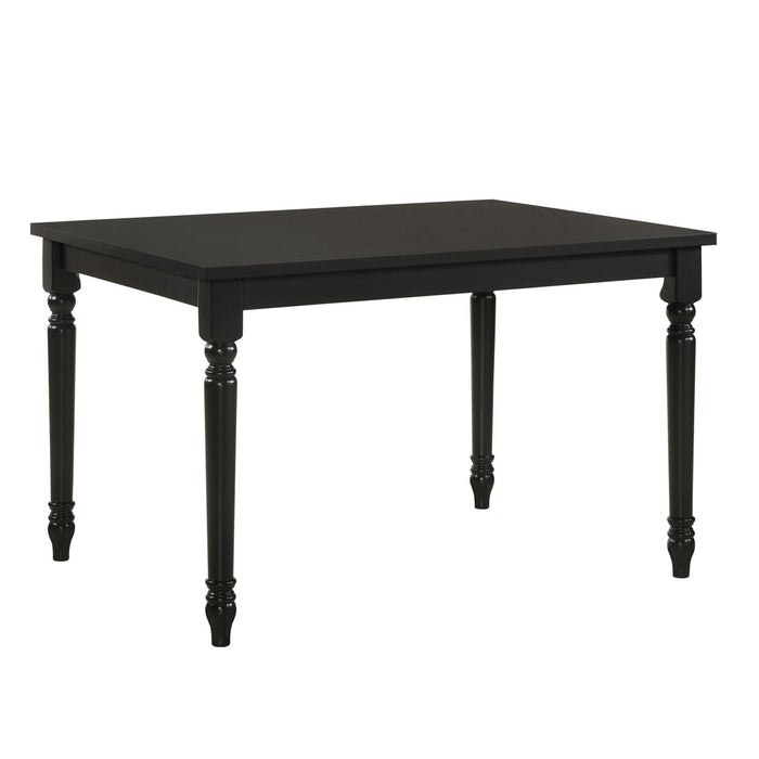 48" Solid Wood Dining Room Table - Black