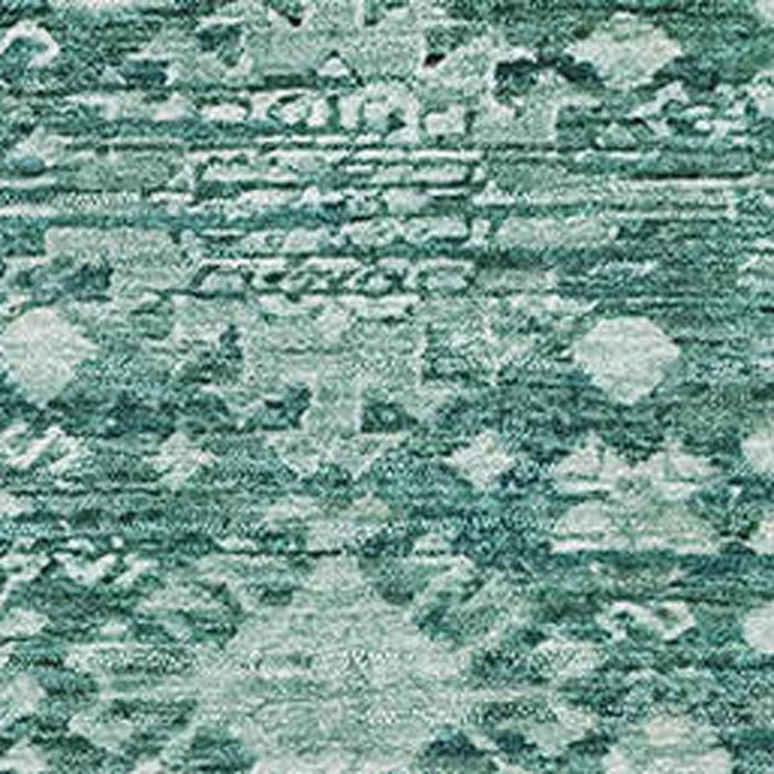 10' X 14' Oriental Washable Area Rug With UV Protection (700871) - Teal / Ivory