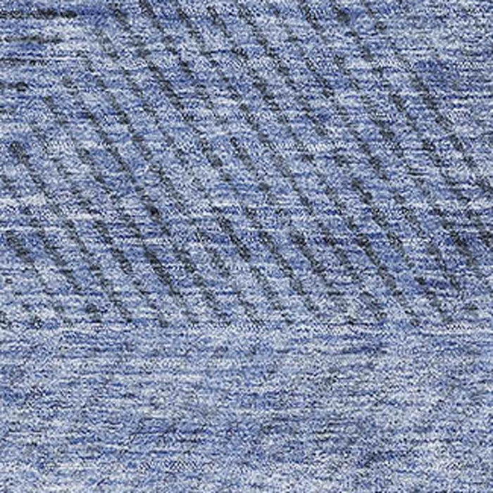 8' X 10' Geometric Washable Area Rug With UV Protection - Blue And Gray