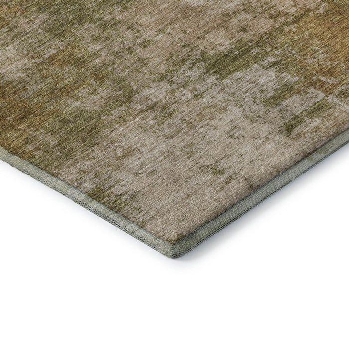 10' X 14' Abstract Washable Area Rug With UV Protection (716875) - Copper / Ivory