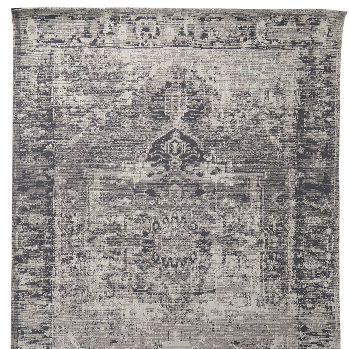 8' X 10' Moroccan Hand Woven Distressed Area Rug - Charcoal And Gray