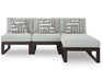 Signature Design by Ashley outdoor Beachloft stationary sectional with cushioned seats and weather-resistant wicker, ideal for patio lounging.