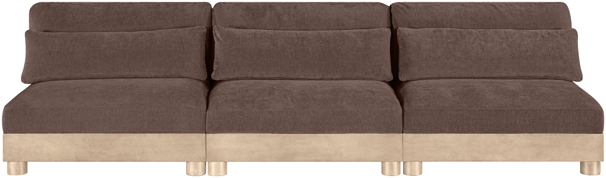 Turin - Chenille Fabric Upholstered Modular Sectional - Brown