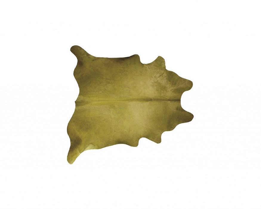 60" x 84" Cowhide Area Rug - Lime