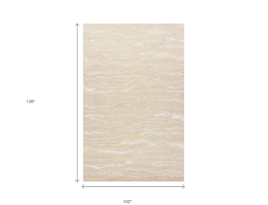 9' x 12' Hand Tufted Abstract Indoor Area Rug - Ivory