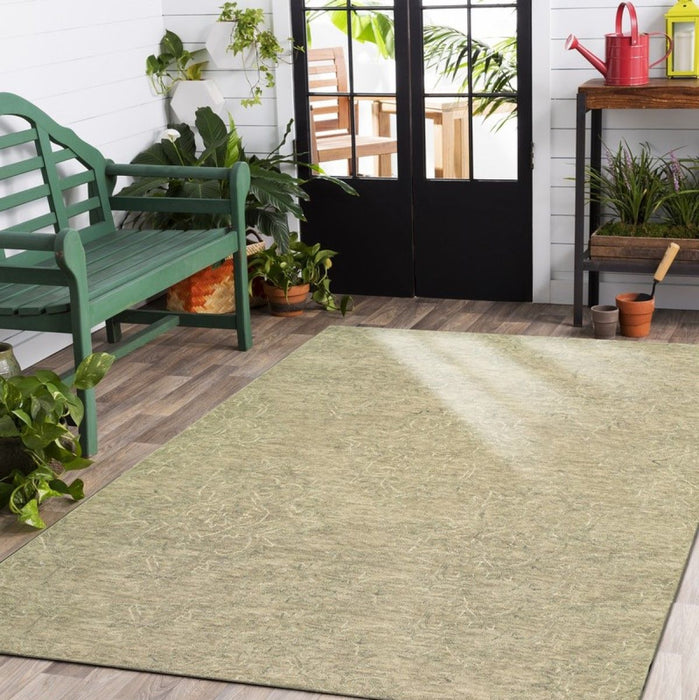 9' x 12' Floral Paradise Area Rug - Light Green
