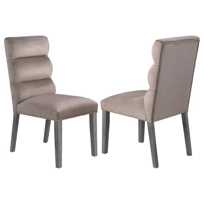 Carla - Velvet Upholstered Dining Side Chair (Set of 2) - Ash