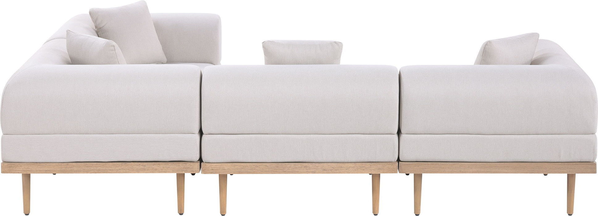 Laguna - 4 Piece 106.5" Upholstered Outdoor Patio Modular Sectional