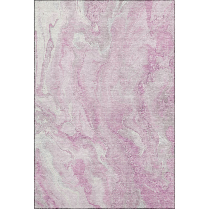 10' X 14' Abstract Washable Area Rug With UV Protection (697806) - Pink / Ivory