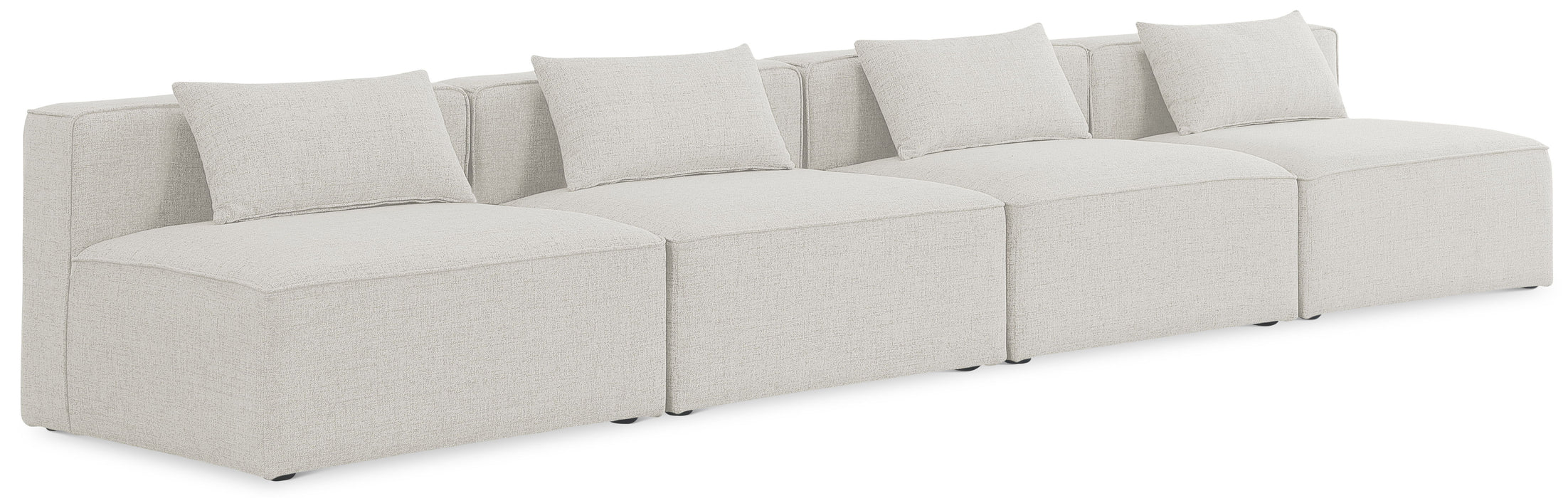 Cube - Linen Modular 4 Seat Armless Sofa