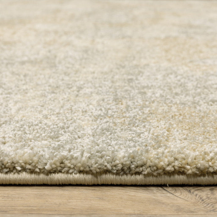6' x 9' Abstract Power Loom Stain Resistant Area Rug - Gray Ivory Beige And Taupe