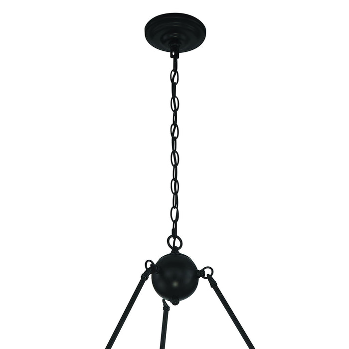 Black and gold 56-inch candle style twelve-light metal chandelier with dimmable feature by HomeRoots.