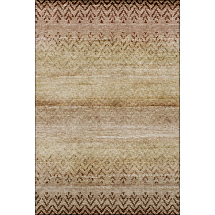 10' X 14' Geometric Washable Area Rug With UV Protection (715639) - Beige / Brown